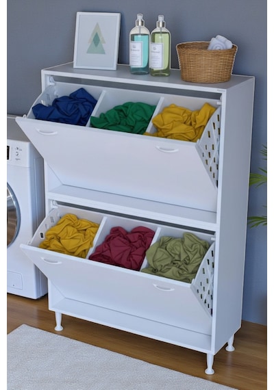 Eliusta Veluna 95 Cm Kirli Çamaşır Sepetli Dolap Banyo Dolabı Beyaz 95x138x32,5 Cm 6 Sepetli Dolap Beyaz Eliusta Veluna 95 Cm Kirli Çamaşır Sepetli Dolap Banyo Dolabı Beyaz 95x138x32,5 Cm 6 Sepetli Dolap Beyaz