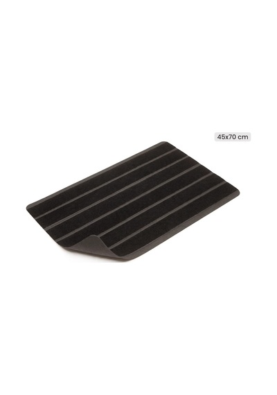 Delta Cc006a Kaymaz Taban Siyah Desenli Nem Alıcı Toz Alıcı Kapı Önü Paspası Uv Dayanıklı 45x70