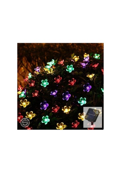 Solar 30 Ledli Çiçekli Rgb Bahçe Aydınlatma Dekorasyon Güneş Enerjili 11