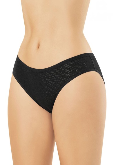 Kota 5031 3 Adet Paket Tam Pamuklu Nefes Alan Kumaş Bikini Külot Siyah