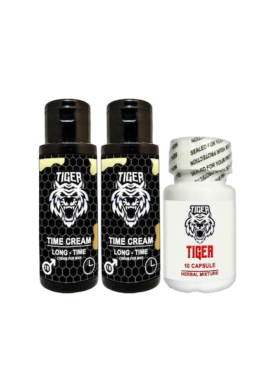 Tiger : Erkeklere Özel Red Ginsengli Tongkatlı Set 2 Ad. 60 Ml Krem + 1 Ad. Tiger 10lu Caps