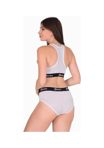 Sensu Kadın Sporcu Sütyeni Alt Üst Bustiyer Takımı Beyaz Sbt4001 Renkli
