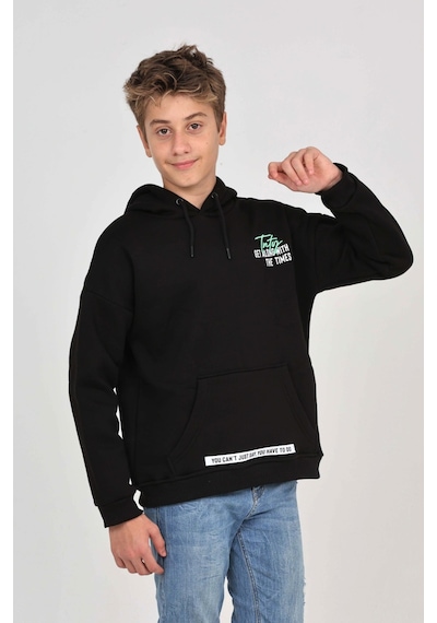 Toontoy Kids Toontoy Erkek Çocuk Tnty Nakışlı Sweatshirt Siyah