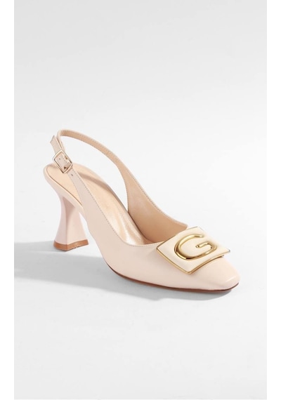 Paris Shoes Paris Bej G Aksesuarlı Günlük Topuklu Ayakkabı W24234-bej Bej