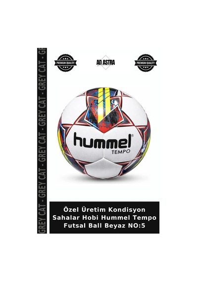Özel Üretim Kondisyon Sahalar Hobi Hummel Tempo Futsal Ball Beyaz No:5