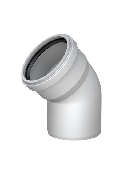 Mey İthalat Pvc Atık Su Borusu 45 Derece 50 Mm 10 Adet Diğer