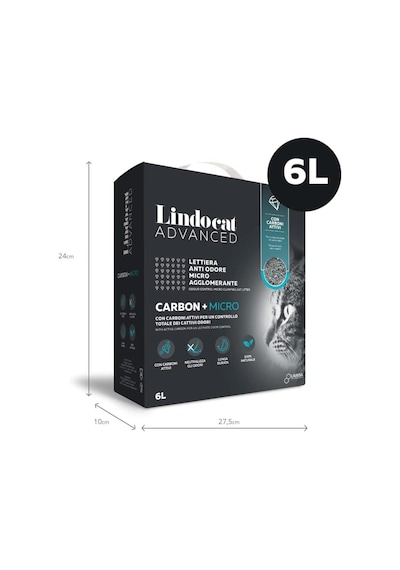 Lindo Cat Lindocat Advanced Carbon + Micro Aktif Karbonlu Kedi Kumu 6 L