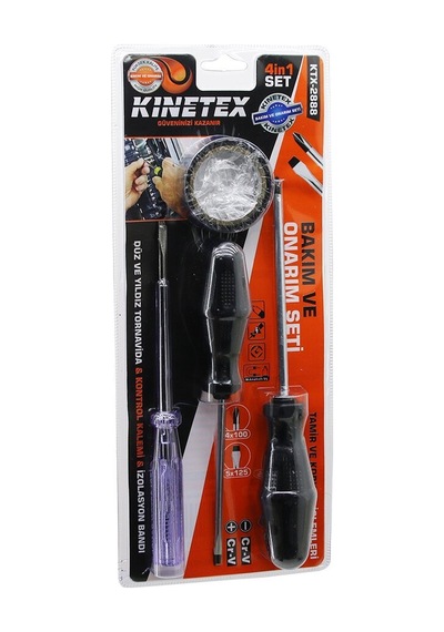 Knitex Kinetex Ktx-2888 Tornavida Ve Çok Amaçlı Set 4 Adet Bandı Kontrol Kalem Elektrik Bant