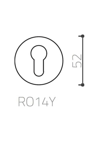 System Yuvarlak Yale Kapı Rozeti Gold Renk Ro14y Gl