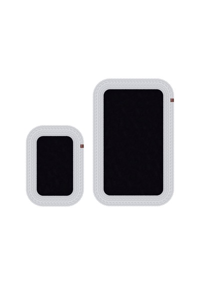 Banyo Paspası Takımı 70x110+50x70 Cm Düz Siyah & Gümüş Gri