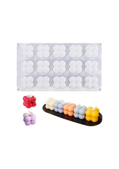 Bubble Mum Silikon Kalıbı 3d Mini Çoklu Bubble Kalıbı Bakeware 15 Li