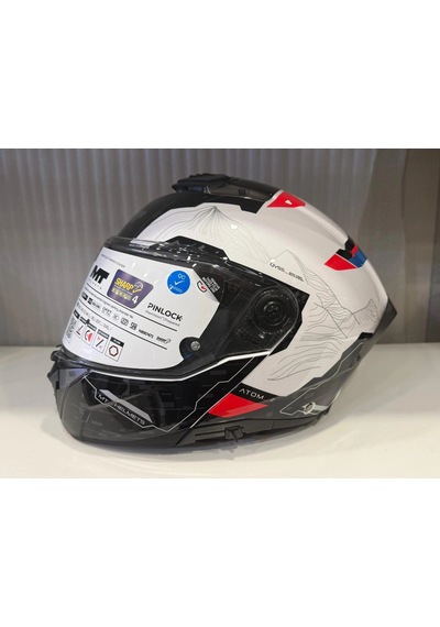 Kask Mt Atom 2 Highlands A7 Mavi/beyaz/siyah