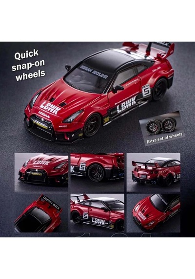 Cm Model 164 Nissan 35gt-r Lb Silhouette Works Gt Red Black Cm64-35rr-01