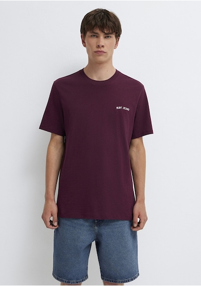 Mavi - Mavi Jeans Baskılı Bordo Tişört 0613577-70434