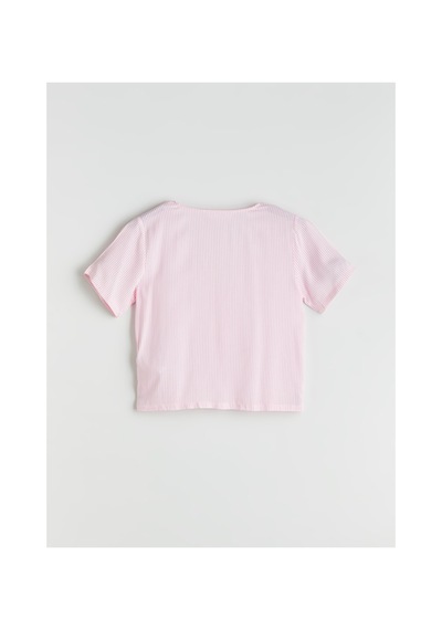 Lcw Dream Pembe V Yaka Çizgili Kadın Pijama Takımı
