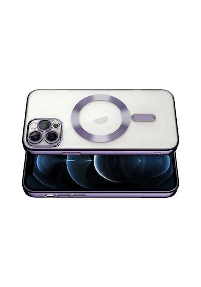 Apple iPhone Uyumlu-  13 Pro Kılıf Kross Magneticsafe Kapak - Mor Çok Renkli