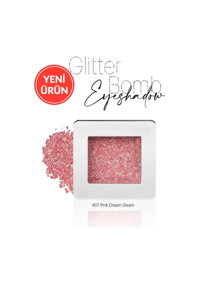 Mücevher Parlaklığında Yoğun Pigmentli Tekli Far Cre'ars Glitter Bomb Eyeshadow 07 Pink Dream Gleam 04217464