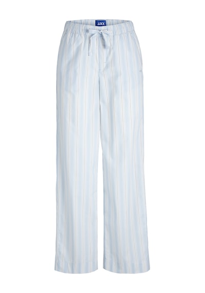 Jack & Jones Kadın Çizgili Poplin Pantolon - Ava - 12269630 Cashmere Blue