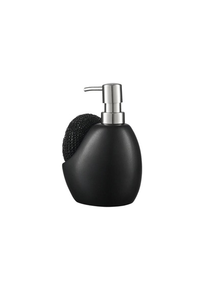 Sıvı Sabunluk Siyah Süngerlik Bölmeli 460ml Sabunluk Siyah