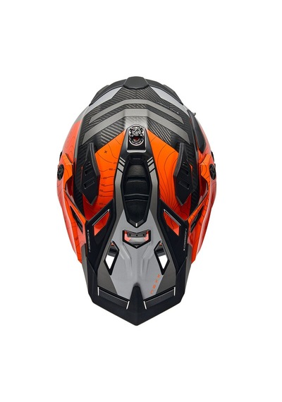 Nexx X.wed 3 Furka Karbon Enduro Motosiklet Kaskı Turuncu-gri
