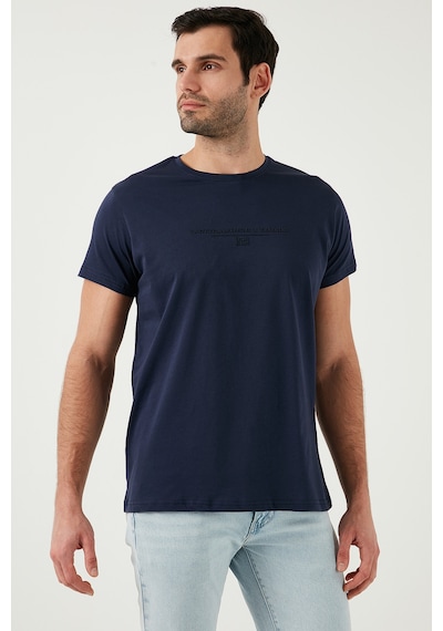 Buratti Pamuklu Slim Fit Bisiklet Yaka Erkek T Shirt 541Tactical Lacivert