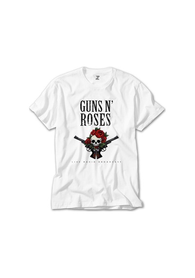 Guns N Roses Live Radio Broadcast Beyaz Tişört