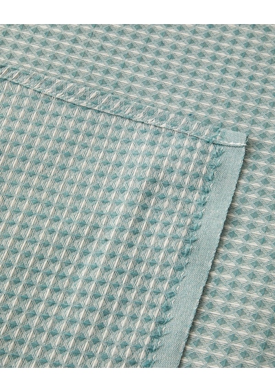 Modern Grid Çift Kişilik Pike 180x220 Cm Seledon