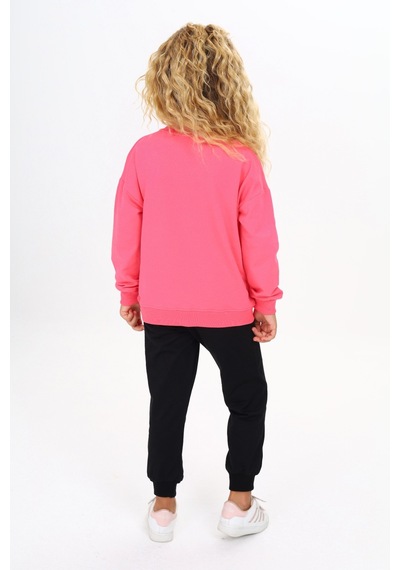 Toontoy Kids Toontoy Kız Çocuk 2'li Takım Baskılı Bisiklet Yaka Sweatshirt & Beli Paçası Lastikli Jogger Eşofman Altı 2 İplik Fuşya Toontoy Kids Toontoy Kız Çocuk 2'li Takım Baskılı Bisiklet Yaka Sweatshirt & Beli Paçası Lastikli Jogger Eşofman Altı 2 İplik Fuşya
