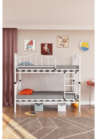 Teknor 90x190 Argimo Belinay Genç Çocuk Odası Metal Ranza Ve Karyola Yatak Ölçülü Teknor 90x190 Argimo Belinay Genç Çocuk Odası Metal Ranza Ve Karyola Yatak Ölçülü