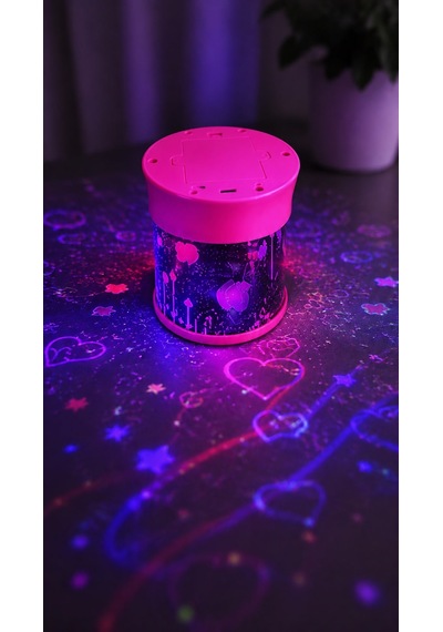 Romantik Projeksiyonlu Gökyüzü Projeksiyon Gece Lambası Pembe