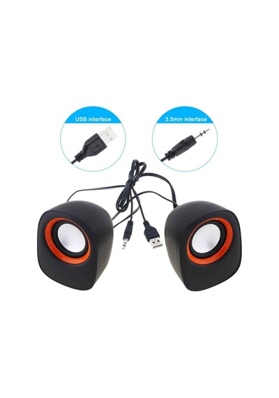D05 Mini Bilgisayar Hoparlörü 3.5mm Jack+usb Girişli Kablolu Speaker