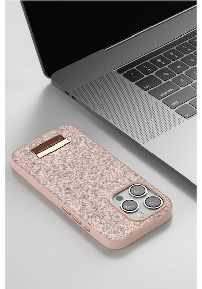 Onegif - 913 - Apple Uyumlu iPhone 14 Bright Simli Kapak - Csmo-tex - - Siyah