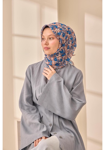 Silk Home Soft Eşarp 73091-19 Çikolata Kahve, Mavi, Gri
