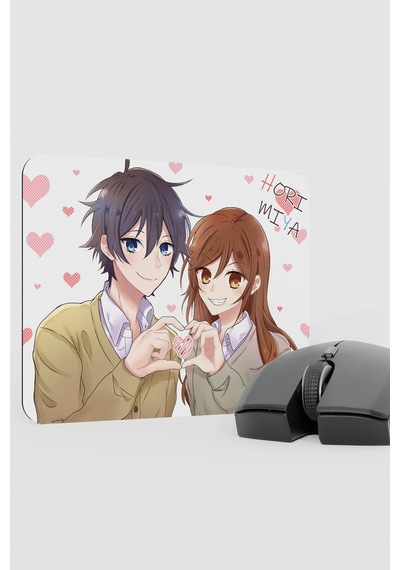 Horimiya Anime V2 - 22x18 Gaming Kauçuk Kaymaz Taban Mouse Pad Fare Altlığı