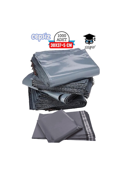 1000 Adet 30x37+5 Cm Cepsiz Kargo Poşeti