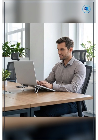 Katlanabilir Laptop Standı Yapışkanlı Mini Notebook Yükseltici Ka