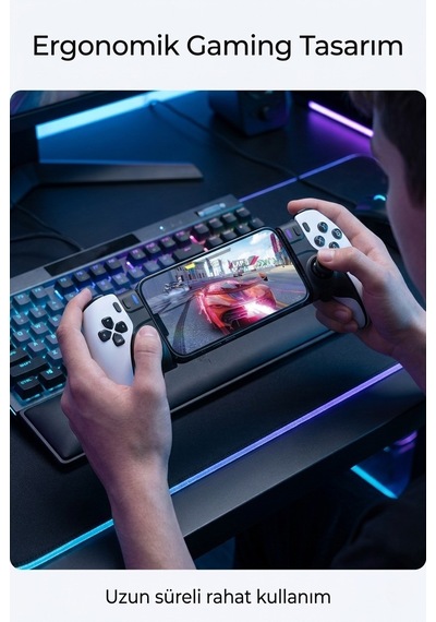 S5 Mobil Oyun Kolu & Gamepad Dönüştürücü Android Apple Uyumlu iOs Pc Type c Bağlantı Titreşimli