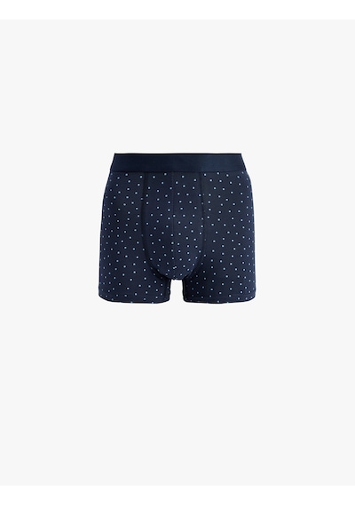 Koton Pamuklu Puantiyeli 3'lü Boxer Seti Lacivert Desenli 6slm90012mk