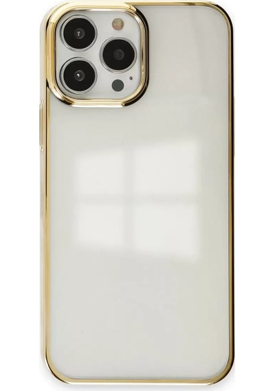 Newface Apple İphone 13 Pro Max Kılıf Element Silikon - Gold