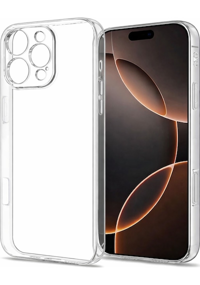 Apple iPhone 16 Pro Max Uyumlu Kılıf Şeffaf Kamera Korumalı 3d
