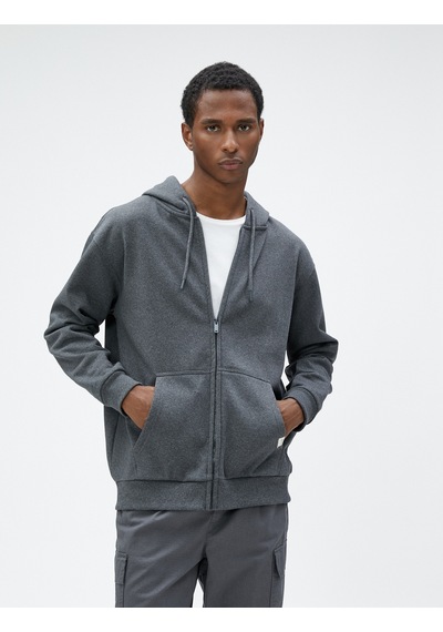 Koton Oversize Fermuarlı Sweatshirt Kapşonlu Cep Detaylı Etiket Baskılı Şardonlu Antrasit 4wam70112mk Antrasit Koton Oversize Fermuarlı Sweatshirt Kapşonlu Cep Detaylı Etiket Baskılı Şardonlu Antrasit 4wam70112mk Antrasit