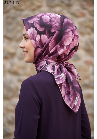 Moonscarfs Moonscarf Soft Pamuk Eşarp Mürdüm 327-117 Çok Renkli