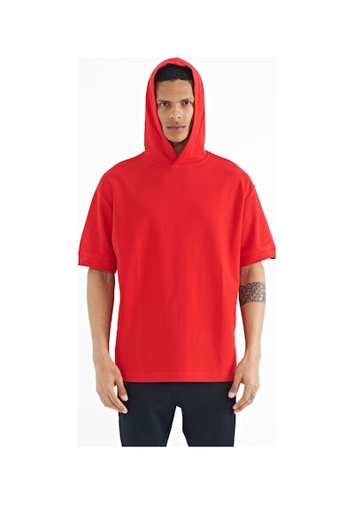Tommylife Tommy Life Kırmızı Kapüşonlu Kol Etiket Detaylı Oversize Erkek T-shirt - 88179 Kirmizi Tommylife Tommy Life Kırmızı Kapüşonlu Kol Etiket Detaylı Oversize Erkek T-shirt - 88179 Kirmizi