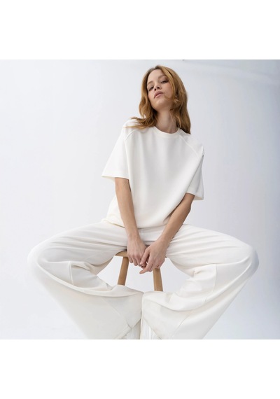 Qua Home Noa Kadın Modal Wide Leg Pantolon Ekru