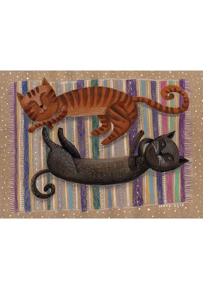 Nova 1000 Parça Uykudaki İki Kedi Puzzle - Sofya Saburova