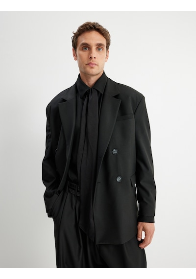 Koton Blazer Ceket Kruvaze Yaka Düğmeli Kapaklı Cep Detaylı Viskon Karışımlı Siyah 5wam50028hw Siyah Koton Blazer Ceket Kruvaze Yaka Düğmeli Kapaklı Cep Detaylı Viskon Karışımlı Siyah 5wam50028hw Siyah