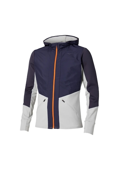 Mizuno Active Warmalite Hybrid Kapüşonlu Sweatshirt Lacivert / Beyaz Çok Renkli