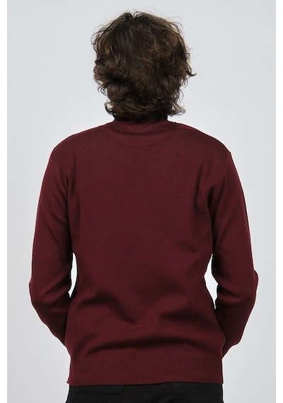 Ateş Triko Erkek Yarım Balıkçı Yaka Desenli Kazak 6091804 Bordo Bordo Ateş Triko Erkek Yarım Balıkçı Yaka Desenli Kazak 6091804 Bordo Bordo