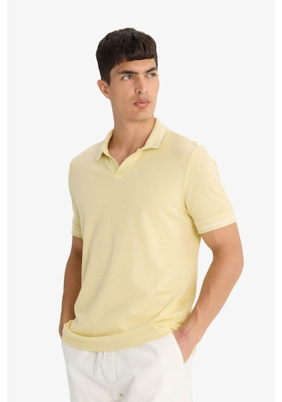 Defacto Regular Fit Polo Yaka Bubble Kısa Kollu Tişört F6265ax25smgn654 Yeşil