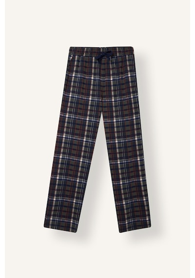 Defacto New Regular Fit V Yaka Uzun Kollu Ekose 2li Pijama Takımı I2975ax26aukh148 Haki-kh148